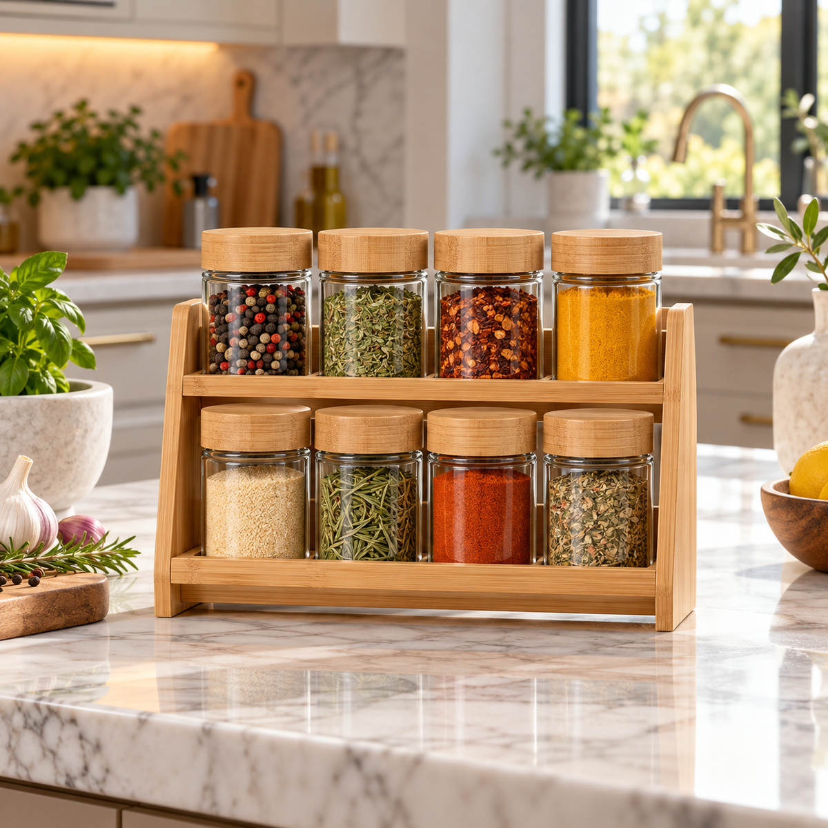 Auramavix™ SpiceView Tiered Cabinet Organizer
