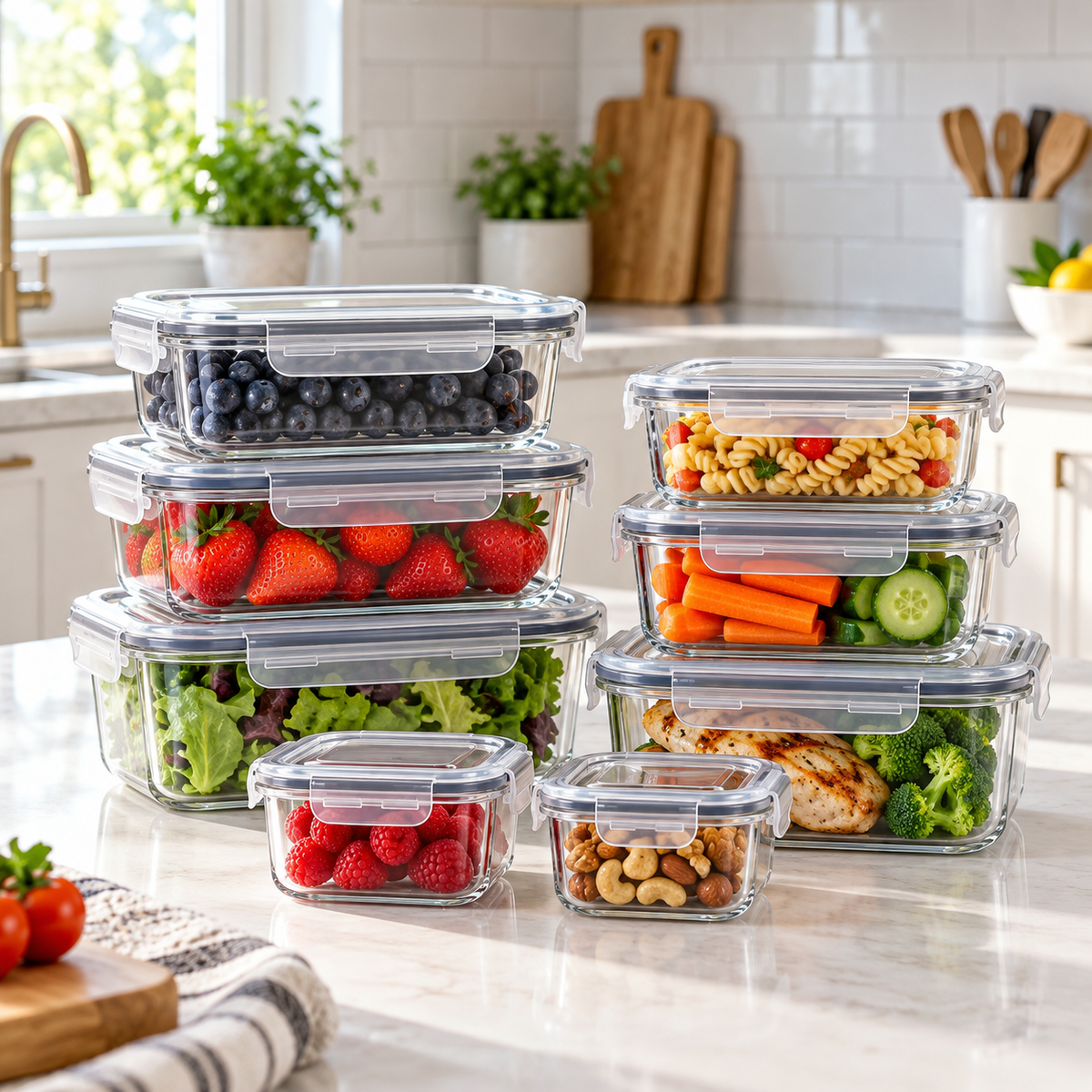 Auramavix™ FreshNest Modular Food Storage Container Set
